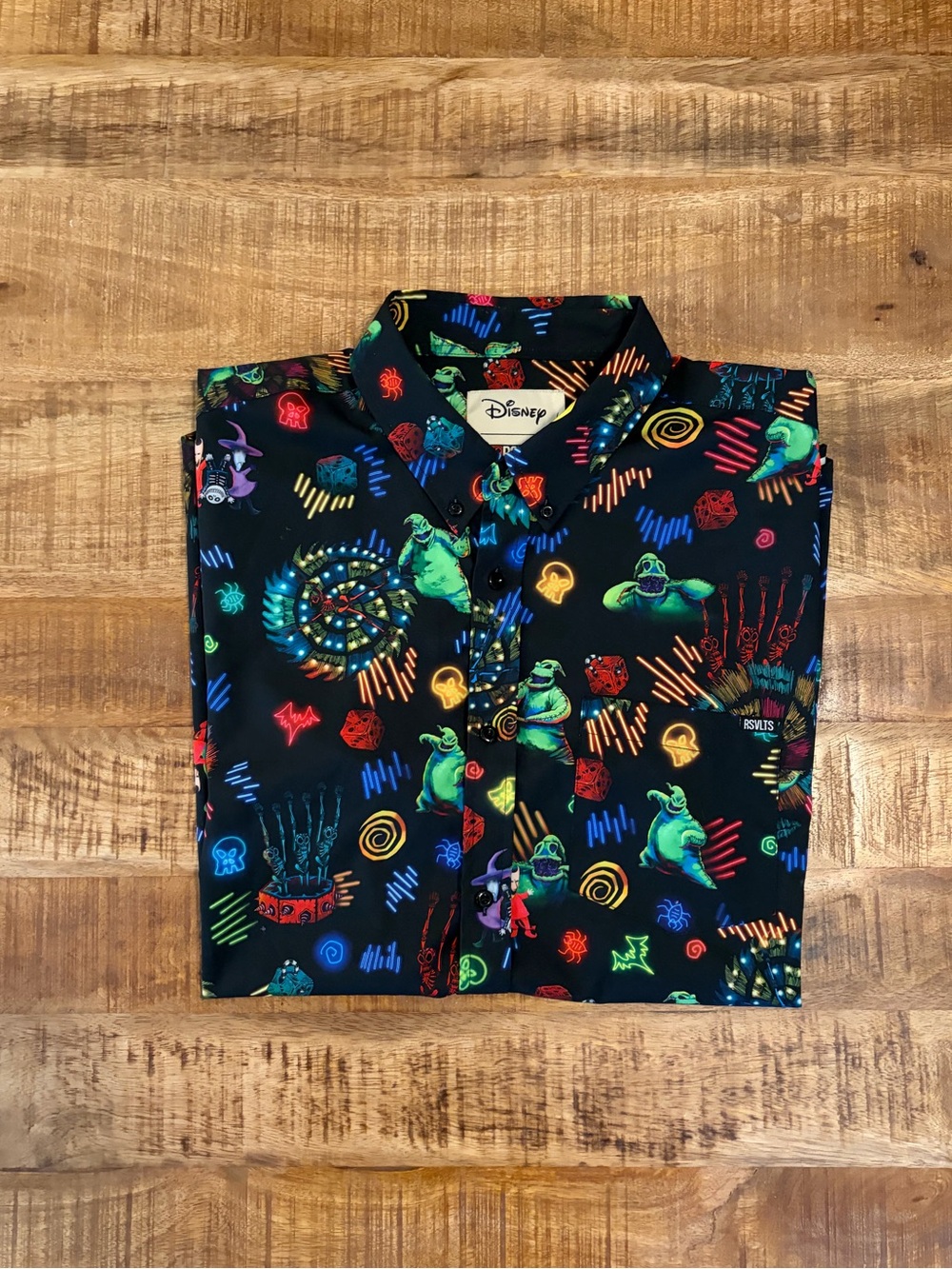 RSVLTS Disney Nightmare Before Christmas ‘Oogie’s Turn to Boogie’ Button Up